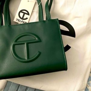Telfar small olive green handbag